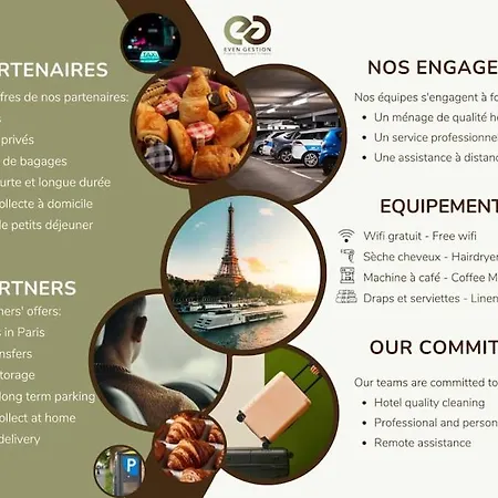 New Duplex 4pers#porte Maillot#porte Champerret Apartamento